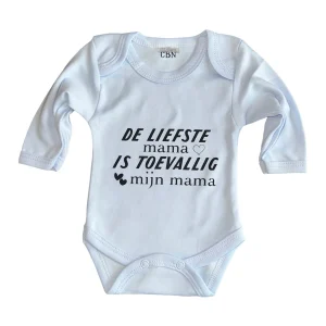 Baby romper met tekst - de liefste mama is toevallig mijn mama