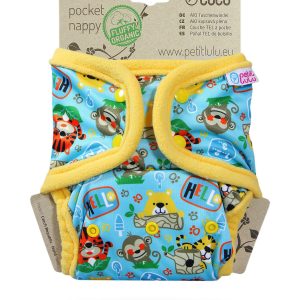 Petit Lulu Pocketluier Jungle School drukknoopjes